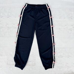 Navy Edikted Bow Stripe Track Pants Size Small